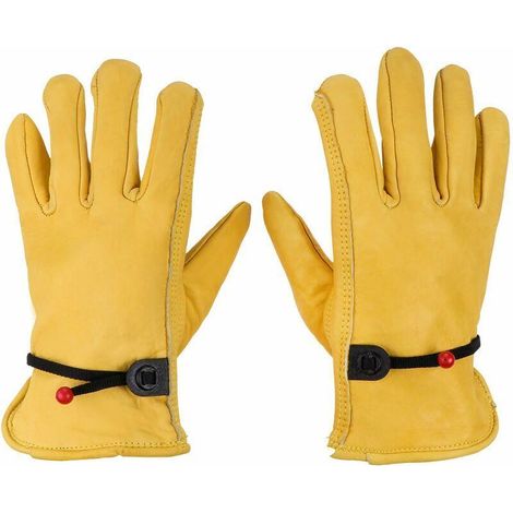 Gants de Travail en Cuir de Vachette ManoMano Modèle XL Paume Renforcée (1/4)