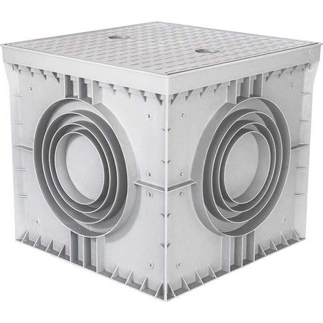 Arqueta estanca 550x550x500 mm tapa gris (1/5)