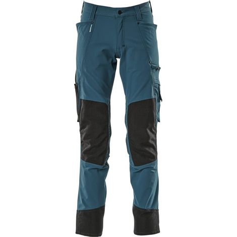 Pantalon avec poches genouillères MASCOT Ultimate stretch - 17179-311-Bleu océan-90-43