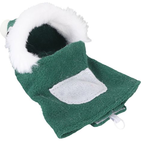 Combinaison de Noël pour oiseaux, douce et agréable au toucher, avec capuche, pour perroquet, inséparable, calopsitte, vert, taille S. (1/5)