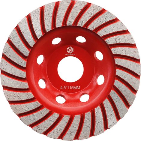 Meule Diamantée - 115mm x 22,23mm Turbo Rangée Disque Diamant pour Béton Granit Marbre Maçonnerie Pierre Artificielle pour Meuleuse d'angle (1/5)