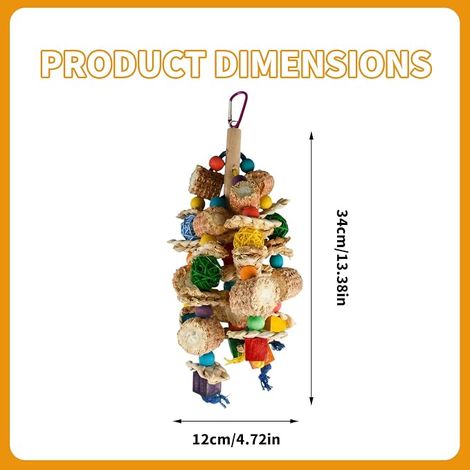 Jouet Perroquet, Jouet à Mâcher pour Perroquets pour Oiseaux, Jouets en Bois Naturel pour Perroquets, épi de maïs Naturel pour Grimper,mâcher (1/4)