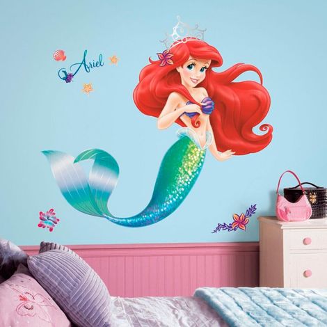 Stickers géant Ariel La Petite Sirène Disney (1/4)