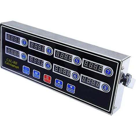 minuterie de cuisine numérique commerciale à 8 canaux, minuterie de calcul en acier inoxydable avec alarme, horloge (1/5)