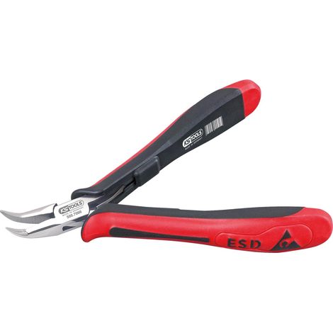 Pince pointue ESD-courbée-sans taille, 130 mm (1/2)