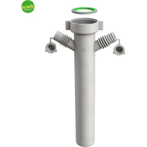 Prolunga universale in pp con attacco doppio lavastoviglie / lavatrice per sifoni di scarico 1"1/2 - ø40x200mm BONOMINI