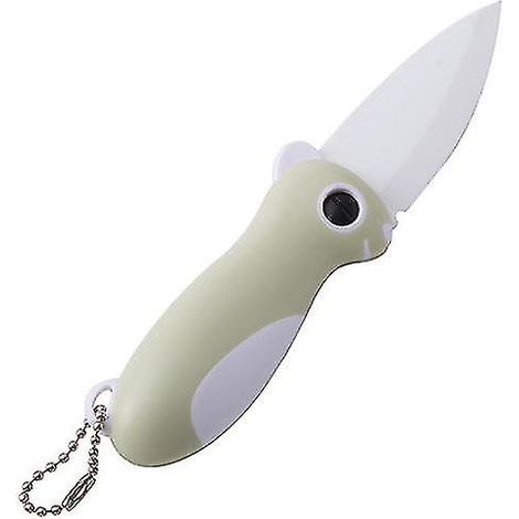 Couteau d'office en céramique, couteau de poche pliant, lame ultra-tranchante pour éplucher les fruits et légumes et couper, facile à transporter (1/4)