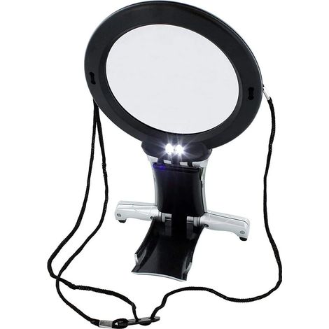 Loupe de Grossissant Cou et de Bureau Loupe 6X, Bras et Bureau Mains-Libres éclairés loupe à LED travaux d'aiguille, Bijoux Hobby, réparation de Points de Croix, Art, Objets d'artisanat (1/5)