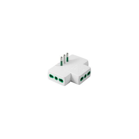 FME 87225RM ADATTATORE PIATTO 10A 3PR BIP C/LIMIT. BCO