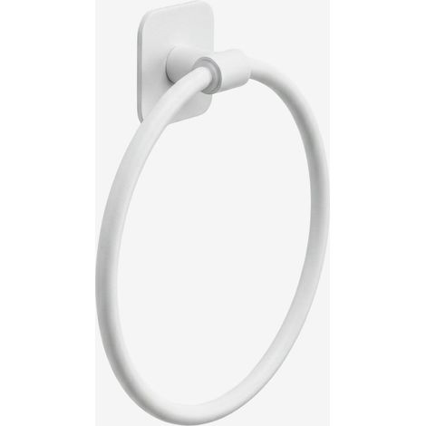 SKLUM Wandmontierter Handtuchhalter Ø15 cm für das Badezimmer aus Edelstahl Ondreli Weiss                                   (1/5)