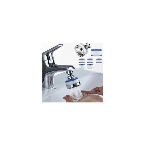 Filtre anti calcaire universel pour robinet, 5 éléments filtrants en coton PP, rotatif à 360°