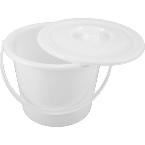 Pot de Chambre Portable 3000ml en Plastique Blanc avec Poignée et Couvercle Étanche avec Échelle pour Hommes et Personnes Âgées en Milieu Hospitalier ou Voiture (1/5)