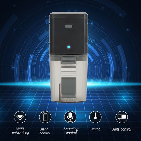 Distributeur automatique de nourriture pour aquarium avec télécommande sans fil WiFi (1/5)