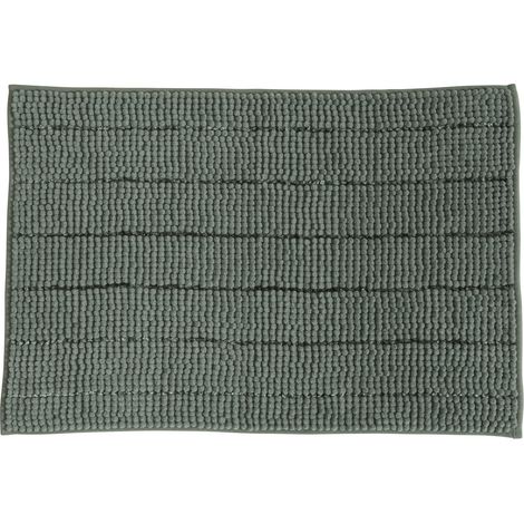 Tapis de bain chenille 50x70 uni sauge 50x70cm (1/3)