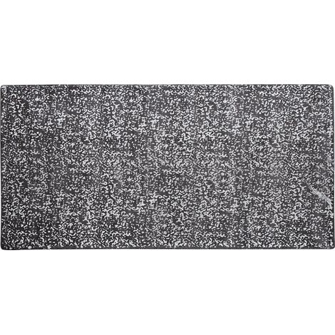 Alfombra de viscosa gris y plateado 80 x 150 cm para salón Esel (1/5)