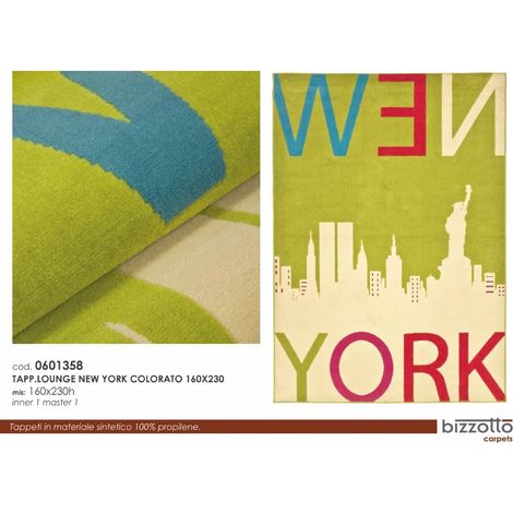 Tappeto lounge new york colorato 160x230 - bizzotto (1/2)