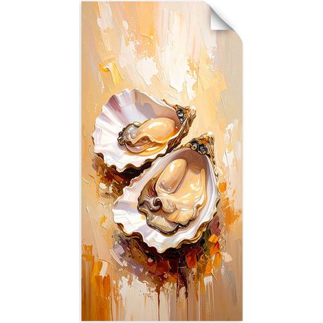Selbstklebendes Poster – Wandsticker Austern Meeresfrüchte Sushi 50x100 cm (1/3)