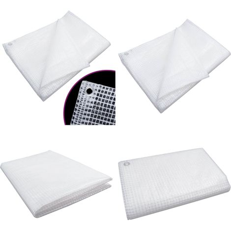 Bâche de gaze 140 g/m² 3x6 m Blanc - Bâche De Gazes - Bâche De Protection - Bâche Imperméable - Bâche Blanche - Bâche 3x6 Mètres - Home & Living