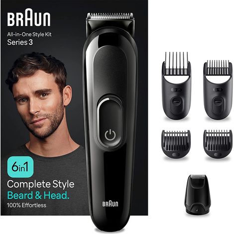 Braun Braun All-in-One Style Kit MGK3420 Bart/ Bartschneider, Haarschneider Schwarz (1/5)