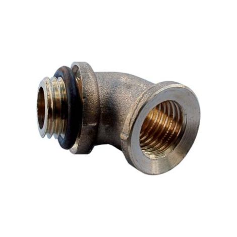 GOMITO PORTAGETTO - 45  ° OTTONE 1/2-3/8F- 5 pezzi