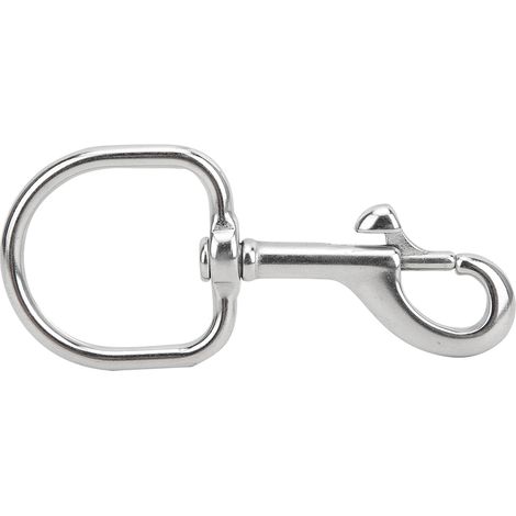 Anneau en D en acier inoxydable 316 avec mousqueton à tête unique pour cordon (103 x 45 mm) (1/5)