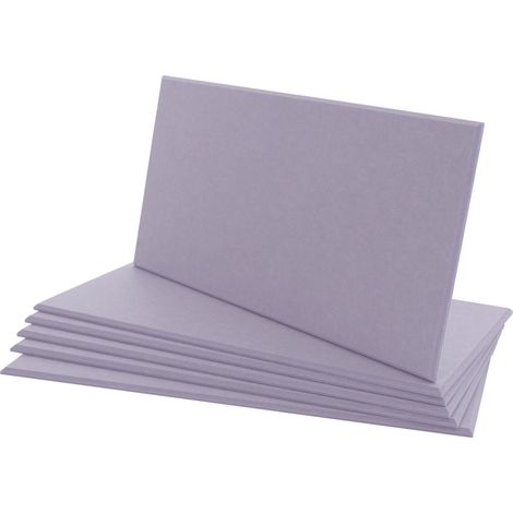 [NON UTILIZZATO] Set da 6 pannelli acustici da parete HHG-322, pannelli acustici da parete, fonoassorbenti, superficie di 1 m², dimensioni 60x30 cm, lilla (1/5)