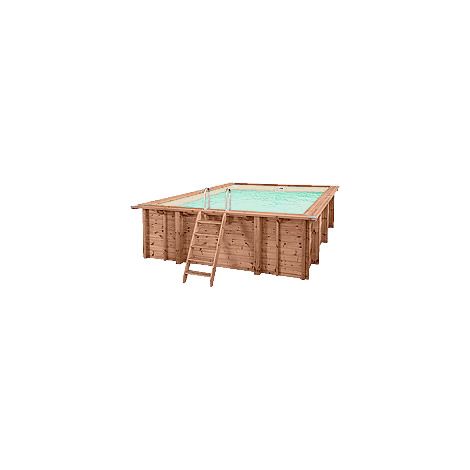 Piscina in legno fuori terra rettangolare JARDIN CARRE 470 sabbia
