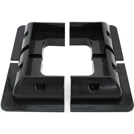 Solarpanel-Halterung, 4 Stück, ABS-Kunststoff, Eckhalterung ohne Bohren, Montageset für Dach, Wohnmobil, Boot (schwarz) (1/5)