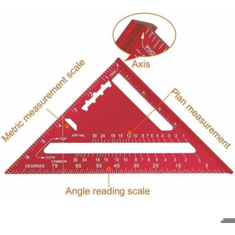 Équerre - Acier Inoxydable - Grand Angle Droit - Pour Menuiserie Et Découpe De Tuyaux - 1 Pièce (1/4)