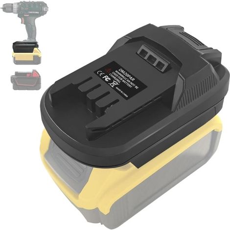 Adaptateur de batterie DM18PAR pour batteries Milwaukee 18 V M18 vers outils électriques Parkside, adaptateur de batterie pour batteries Dewalt 20 V pour outils Parkside (1/5)