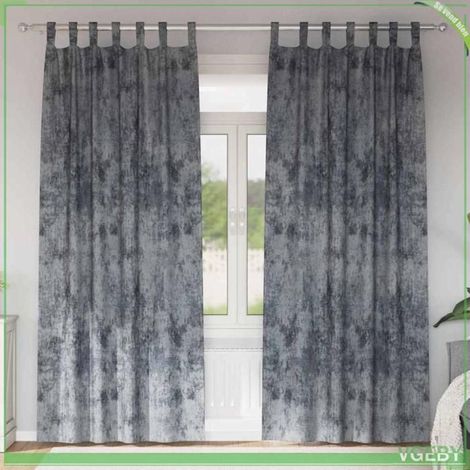 4107720 Rideaux en velours 2 pcs Gris Argenté 225 x 140 cm Velours (1/5)