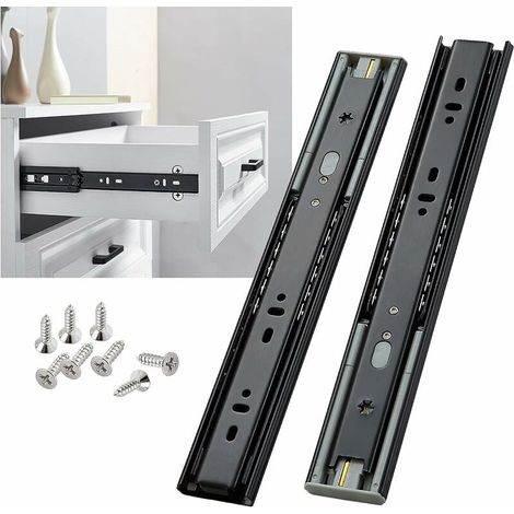 Soft Close Drawer Runners 300 mm Full Extension Drawer Runner Heavy Duty Load Capacity 45 kg, 1 Pair (2 pcs) (1/5)