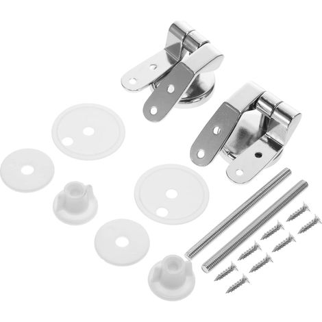 Kit de Charnière pour Abattant Wc en Alliage de Zinc, Argenté (1/5)