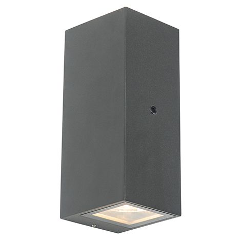 Wall Light Grey 2-Light IP44 with Dusk Sensor - Baleno (1/4)