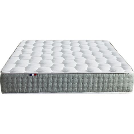 Matelas ressorts ensachés 7 zones HYGGE soutien ferme et réversible 140 x 200 (1/5)