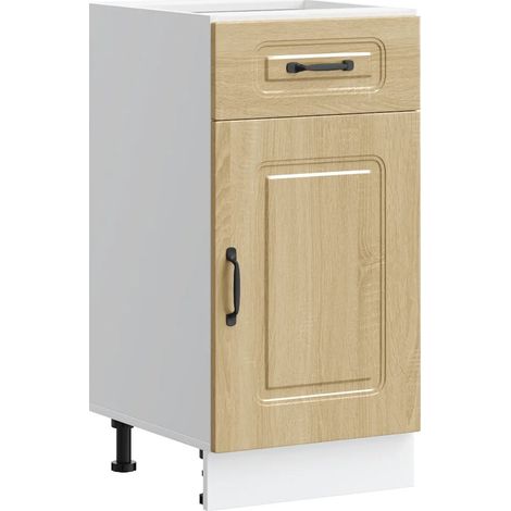 Mueble de cocina de diseño moderno con almacenamiento optimizado 40 x 46 x 81,5 cm fabricado en madera de roble Sonoma 020049893 (1/5)