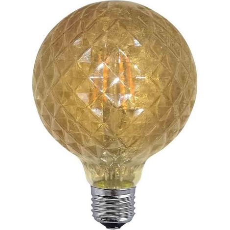 Lampadina led a filamento vintage retro e27 4 watt lampada decorativa ambra sfera 350 lumen (1/2)