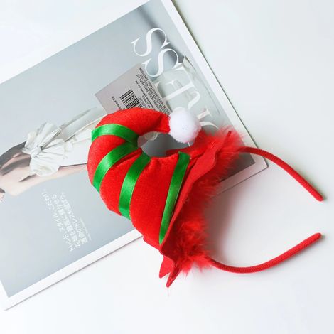 Nouveaux accessoires de Noël populaires pour enfants : serre-tête chapeau de lutin, décorations de fête amusantes et cadeaux (1/5)