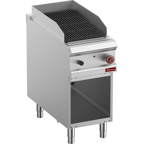 Grill pierre de lave 2 faces fonte - armoire GN1/1 - Diamond