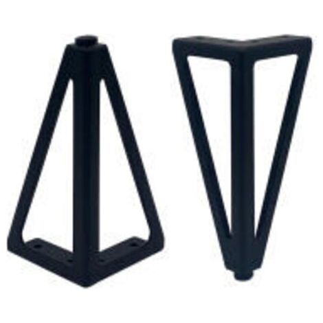 4 Packs Pieds de Meubles, Pieds de Table en Métal, 15cm Noir Pieds de Meuble, pour Table TV, Pied de Table Basse, Armoire, Canap (1/4)