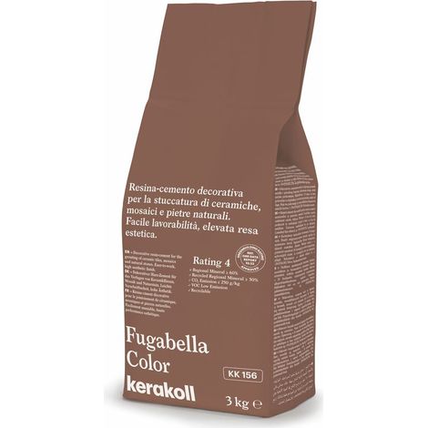 Joint résine-ciment Fugabella Color FILL 3 kg – Hydrofuge pour pièces humides – Résistance aux acides – Antibactérien – Couleurs homogènes – Kerakoll (1/3)