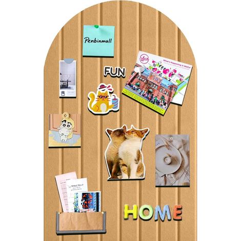 Felt Bulletin Board, Foldable Decorative Cork Board, Felt Board - 120x40cm, Photo Message Board, Creative Wall Decor, Suitable for Home, School, and Office - Longan Yellow (1/5)