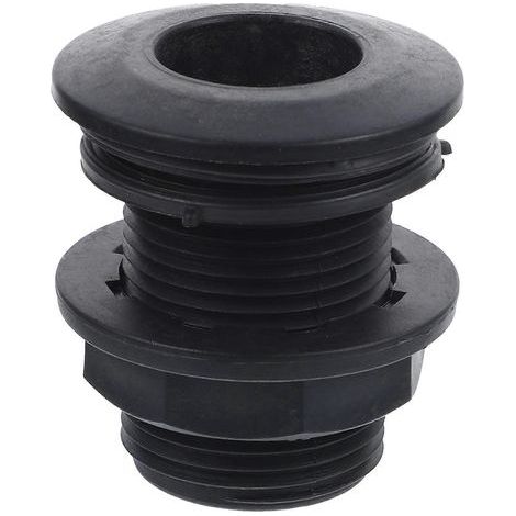 Raccord de cloison fileté Raccord de cloison 1 pouce Connecteur de réservoir d'eau de cloison-5.4X5cm-Black (1/4)