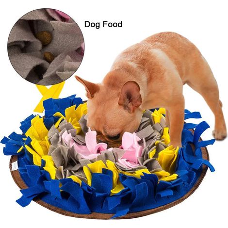 Alfombra de olfato para perros Juguete inteligente, Juguete para perros de césped de olfato promueve la búsqueda de alimentos naturales, 4545 cm (1/5)