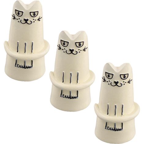 Vase à fleurs en forme de chat, mini vases faits main, décoration intérieure, cadeau de mariage ou d'anniversaire, original et mignon (1/5)