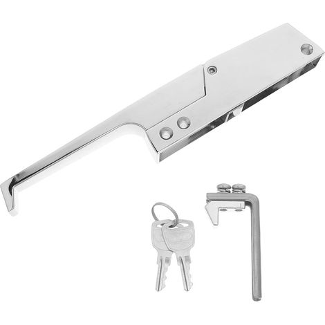 Verrou de Porte pour Congélateur et Réfrigérateur en Alliage Robuste avec Clés, Serrure de Remplacement Sécurisée pour Armoires Froides, Usage Professionnel et Domestique, (1/5)