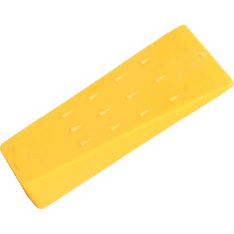 Coin fendage bois 14 cm résistant aux chocs, cale de coupe pour arbre, outil de bûcheronnage et jardin, jaune (1/5)