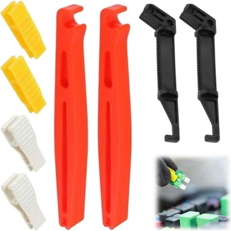 Set of 8 Fuse Pullers, 4 Sizes Fuse Removal Tool for Automotive Plastic Fuse Removal Tool for Car Motorcycle Truck Fuse Replacement (1/5)