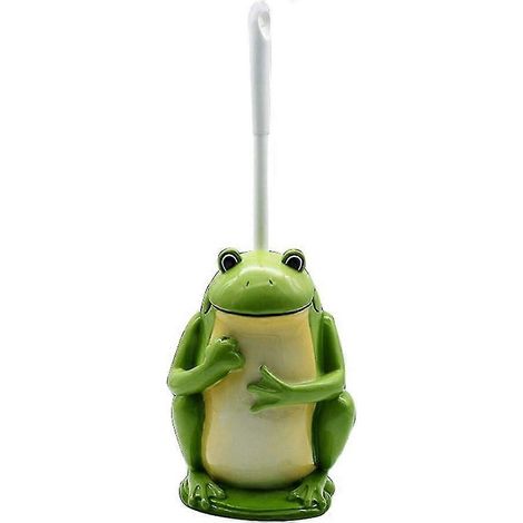 Filiyano-Brosse WC compacte en résine, motif grenouille, verte. (1/4)