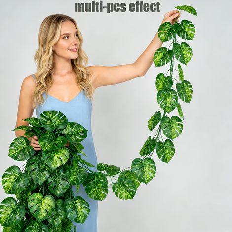 Liane artificielle Monterey – 180 cm – Feuillage réaliste haute qualité – Plante fausse – Intérieur/extérieur – Saint-Valentin/Thanksgiving/Pâques